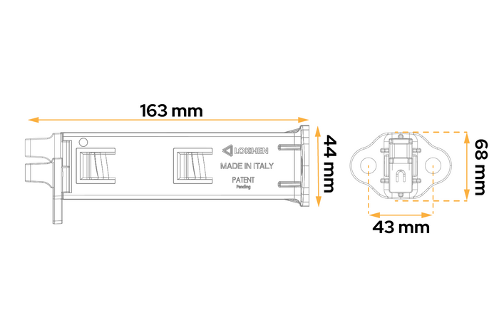 LOKHEN Doppelmontagehalterung für Origama 46 Unterlegkeile 
