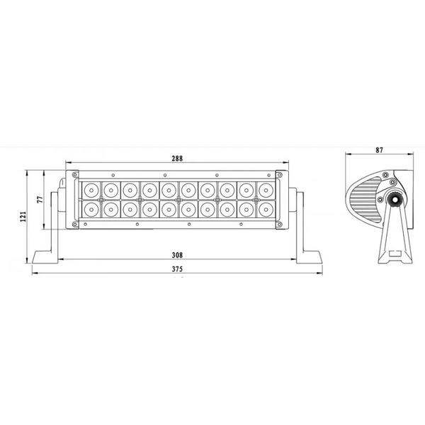 TruckLED Reflektor-Arbeitsleuchte 20x LED 1533 LM COMBO
