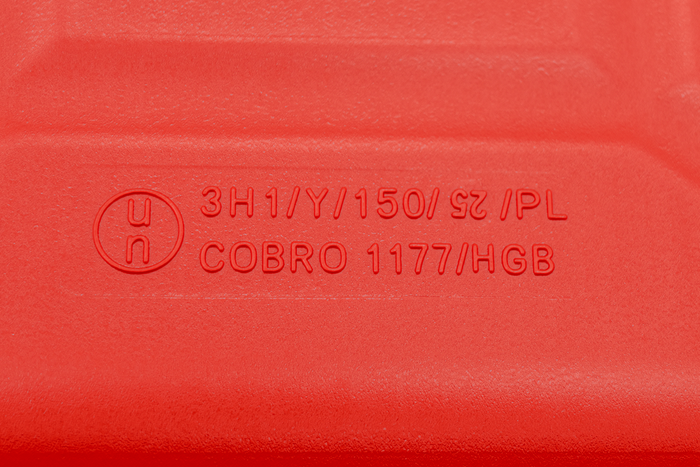 10L HERMON Kunststoffkanister mit Trichter, rot