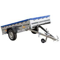 Stahl Anhänger mit Plane 750 kg GARDEN TRAILER 230 KIPP [mit Flachplane und Stützrad]