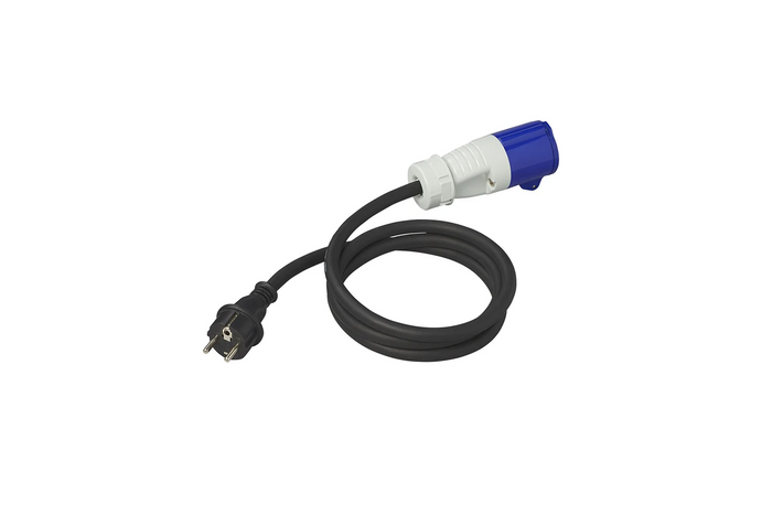 Adapter mit Schutzkontaktstecker und CEE-Buchse 16A ProPlus 373527DE, Kabellänge 150 cm