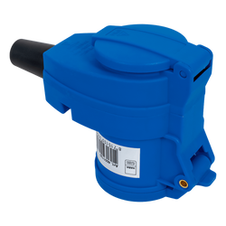 MANTES 2P+E abgewinkelter CEE-Stecker mit zusätzlicher Steckdose 16A 230V