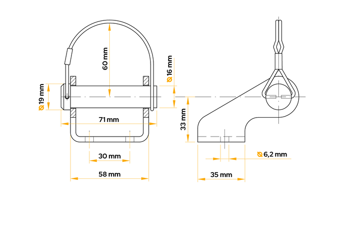 WINTERHOFF BSCHG 10-17-C Anhänger-Seitenscharnierhalter