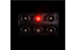 HORPOL LWD2157/CZ LED-Innenraumleuchte 900 lm schwarz mit Schalter und roter Diode