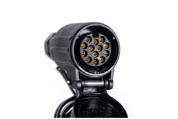 KAMAR E1384-A Spiralkabel 1,5 m 12 V Stecker/Buchse 13-polig