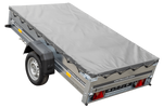 Anhänger Kipper Garden Trailer 230 KIPP [230 cm x 125 cm] mit Flachplane und Stützrad 750 kg