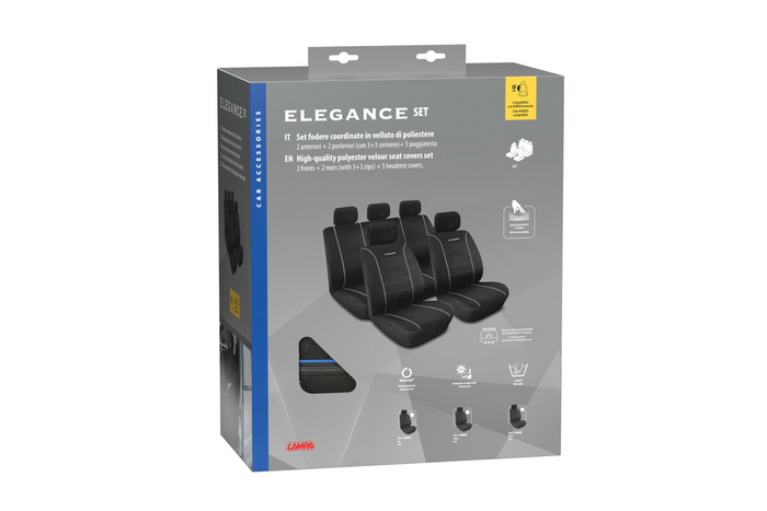 LAMPA Elegance blau, Sitzbezüge für Vorder- und Rücksitze