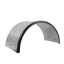 Doppelkotflügel für Anhänger 17,5–19,5 Zoll DOMAR DK7140 Radlauf 1000/500 mm Metall mit Gummikante