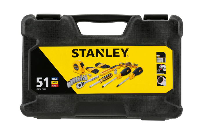 STANLEY STMT0-74864 Handwerkzeugset im 51-teiligen Koffer.