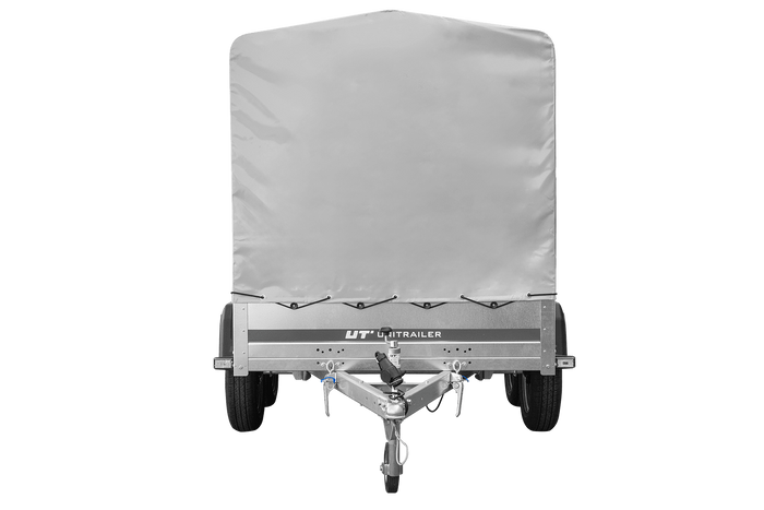 Der Anhänger Garden Trailer 264/2 KIPP MIT STÜTZRAD, H-1100-HOCHSPRIEGEL UND GRAUER PLANE