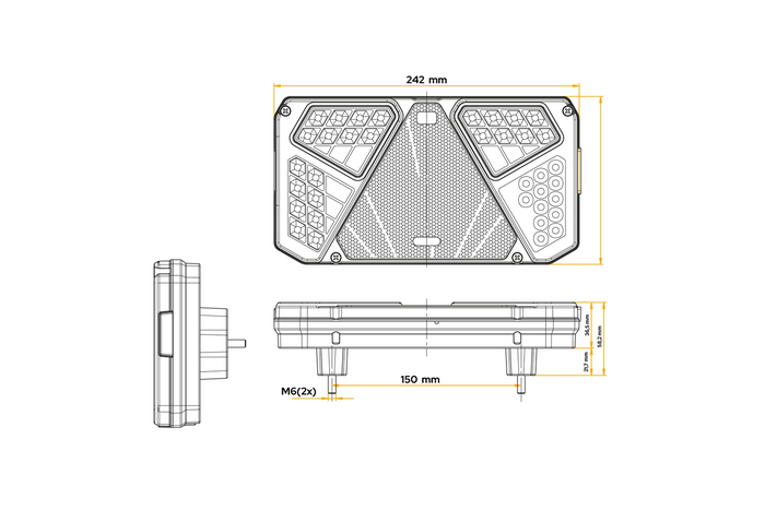 Rückleuchten WAŚ W125L+W125P 7 Funktionen links+rechts
