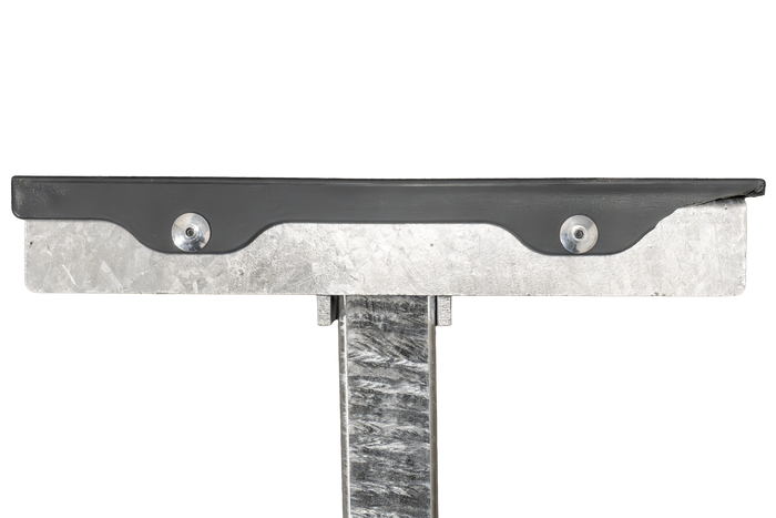 UNITRAILER Flache Seitenstütze für Bootsanhänger, Länge 30 cm, Höhe 40 cm, GRAU