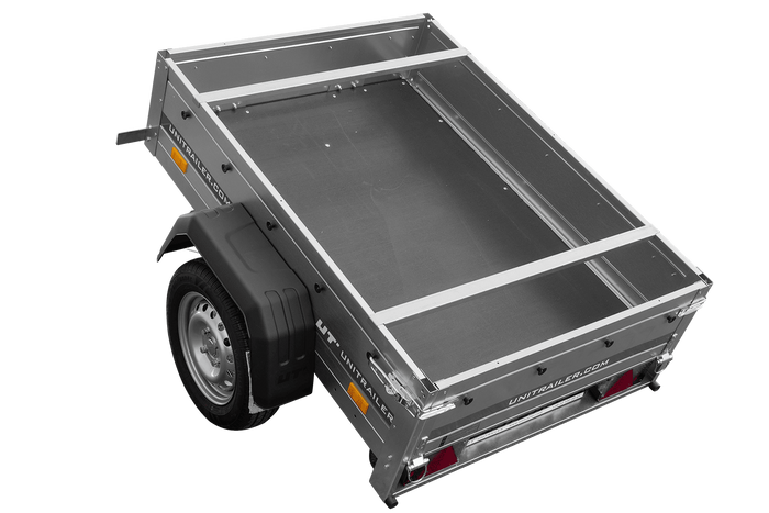 Kleinanhänger für Pkw Garden Trailer 150 KIPP, 150 x 106 cm, 750 kg [mit Flachplane, Planenträgern und Stützrad]
