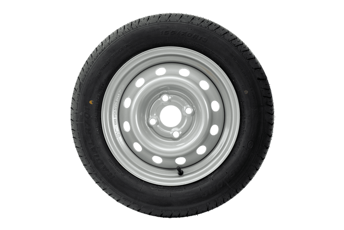 Satz von zwei Rädern für Anhänger UNITRAILER / TEMARED / NIEWIADÓW / NEPTUN / ZASŁAW LINGLONG REIFEN 155/70 R13 75N UNITRAILER FELGEN 4Jx13" 4x100 ET:30