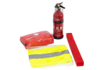 HERMON Autoset: Erste-Hilfe-Set, Feuerlöscher, Warndreieck, Weste