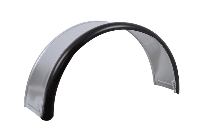 Kotflügel für Anhänger 13-15" DOMAR DK7110 Radlauf 820/240 mm Metall mit Gummikante
