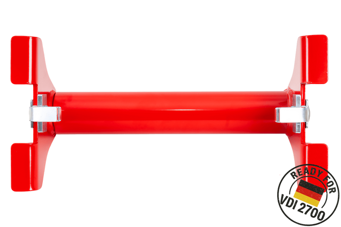 PRAMAR Radstopper VDI 2700 rot Abschleppwagen Radsicherung - verstellbar, universal