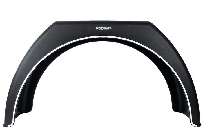 Satz mit zwei Kotflügeln für einen 14-17&quot; Anhänger DOMAR DK3110 flache Radkästen 870/260mm