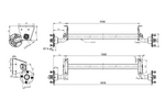 KNOTT VG7-L ungebremste Achse für Anhänger 750 kg 1360 mm 1676 mm 4x130