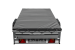 Einachsanhänger mit Aluminiumseitenwänden 230x125 Unitrailer Garden 230 KIPP ALU mit H-0-Rahmen und grauer Plane