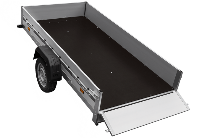 Anhänger mit Aluminiumseitenwänden 264x125 Unitrailer Garden 264 KIPP ALU