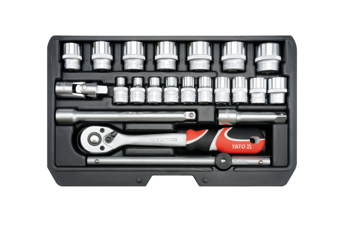 YATO YT-38561 3/8" STECKSCHLÜSSELSATZ 22-teilig.