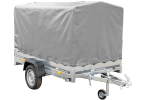 PKW-Anhänger auf Federn 230x125 UNITRAILER GARDEN 230/R KIPP mit H-1100-Rahmen und grauer Plane