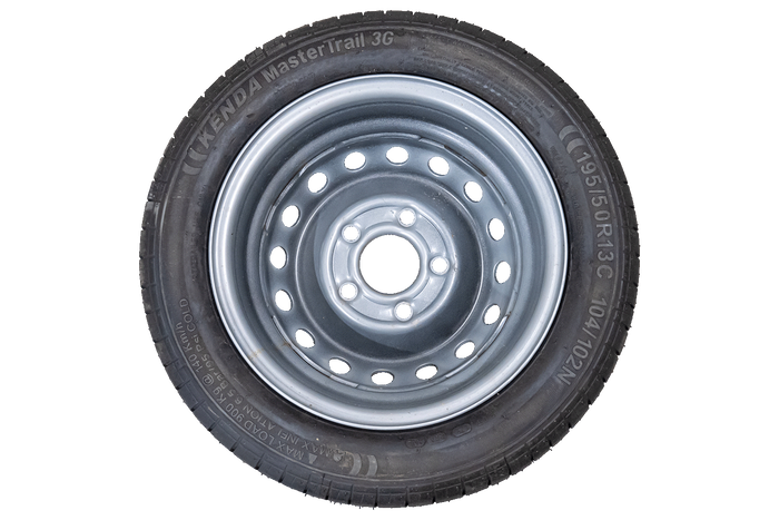 OUTLET Verstärktes Rad für Anhänger KENDA REIFEN 195/50 R13C 104/102N KENDA FELGE 6Jx13"H2 5x112 ET:30