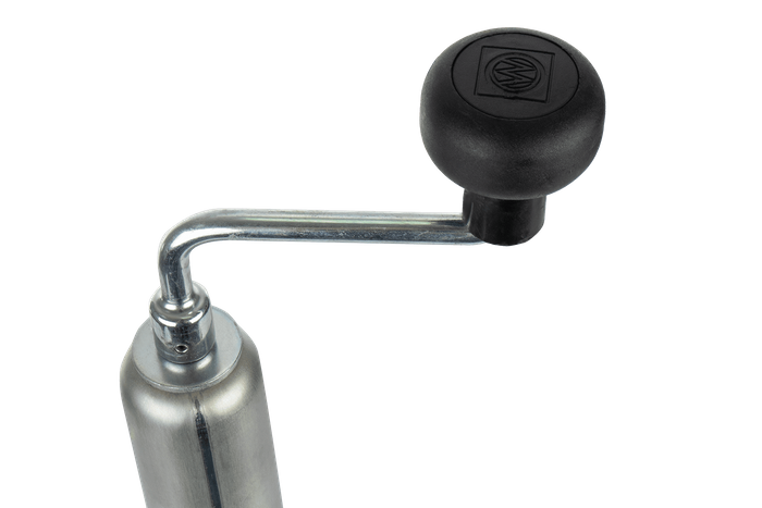 Ausziehbare Kurbelstütze WINTERHOFF ST48-120 für 150-kg-Anhänger 600–820 mm