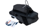 PROFEX 82318 Lange schwarze Luxus-Fahrradsatteltasche mit Flaschenfach