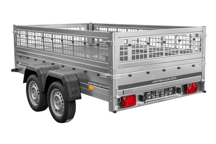 Autotransportanhänger 264x150 UNITRAILER GARDEN 265/2 KIPP mit Gitterwänden