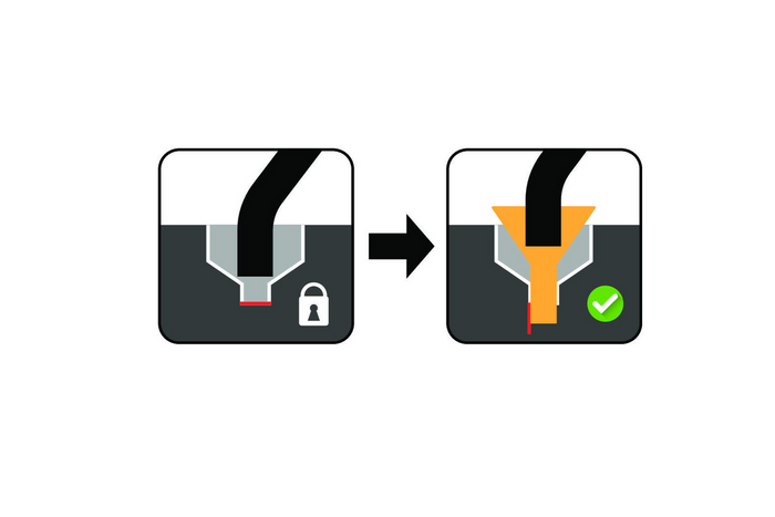 LAMPA 66988 Tankeinfülladapter für Diesel-/Benzintanks, Durchmesser 50-25 mm