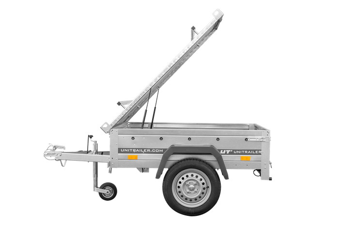 Einachsanhänger 750 kg, 150 x 106 cm Garden Trailer 150 KIPP mit Aluminium-Deckel
