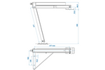 ProPlus 361510V01 ausziehbare Eckstütze, links vorne/rechts hinten, für Anhänger, 600 kg, 460 mm