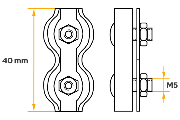 DROMET ZLS.4 Duplexklemme für 4mm Seile