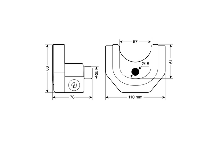 Anhängerkupplung Kugelschutz LAMP 65404 Universalschloss