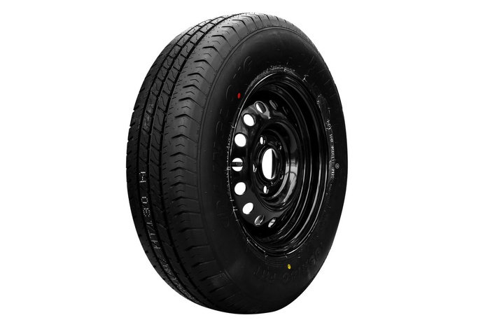 Verstärktes Rad für Anhänger LINGLONG TIRE 185/80 R14C 104/102N UNITRAILER FELGE schwarz 5,5Jx14"H2 5x112 ET:30