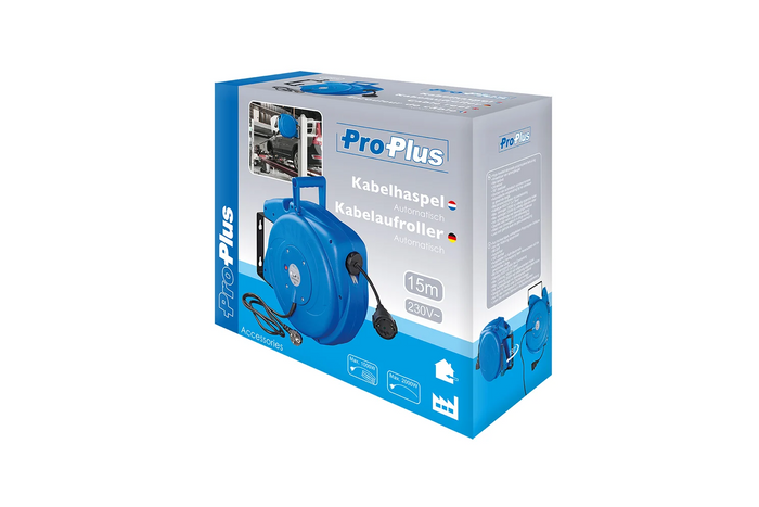 ProPlus 580786 automatisches Aufrollkabel, 15 m Kabel