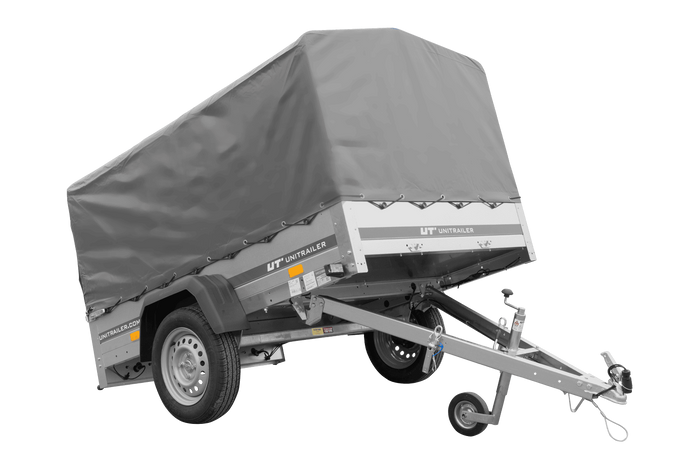 PKW-Anhänger 200x125 UNITRAILER GARDEN 201 KIPP mit grauer Hochplane