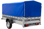 Ungebremster Anhänger 264x125 UNITRAILER FORCE 264 KIPP mit H-800 Spriegel und blauer Hochplane