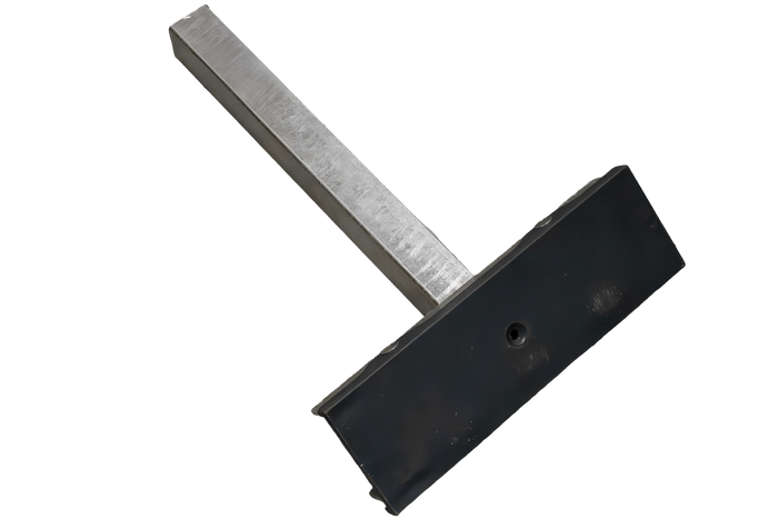 UNITRAILER Flache Seitenstütze für Bootsanhänger, Länge 30 cm, Höhe 40 cm, GRAU
