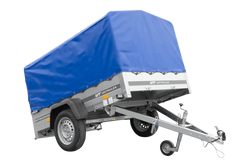 PKW-Anhänger 200x125 UNITRAILER GARDEN 201 KIPP mit blauer Hochplane