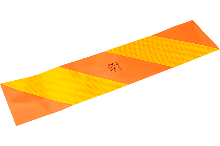 Aufkleber, Reflektoraufkleber, kurz HERMON, Schwerlastkennzeichnungsschilder, 565x132mm, links+rechts