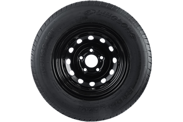 Verstärktes Rad für Anhänger LINGLONG TIRE 165/80 R13C 96/94N UNITRAILER RIM schwarz 4,5Jx13" 5x112 ET:30