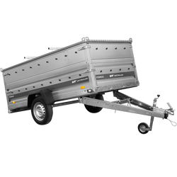 Einachsanhänger 264x125 UNITRAILER FORCE 264 KIPP mit BIS-Seitenwänden und Aluminiumabdeckung