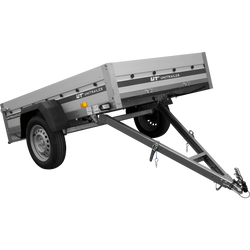 Anhänger mit Aluminiumseitenwänden 200x125 Unitrailer Garden 201 KIPP ALU