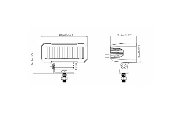 LED-Arbeitsscheinwerfer-Reflektor KAMAR L3420 2xLED 1750lm