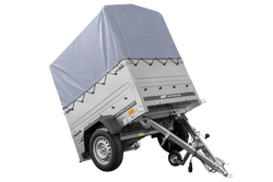 Neuer Anhänger Kipper, ungebremst, GARDEN TRAILER 150 KIPP mit zusätzlichen Bordwänden, Stützrad, Hochplane und Hochspriegel