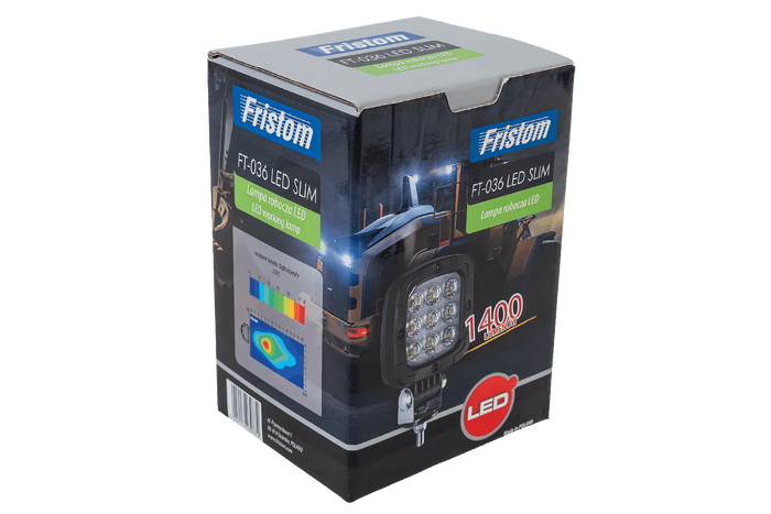 LED-Arbeitsscheinwerfer-Reflektor FRISTOM FT-036 SLIM 9xLED 1400lm