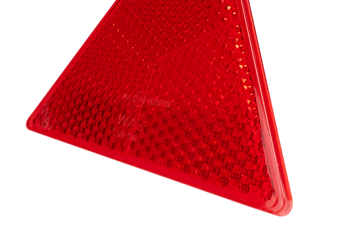 Rotes Dreieck WAŚ Rückstrahler